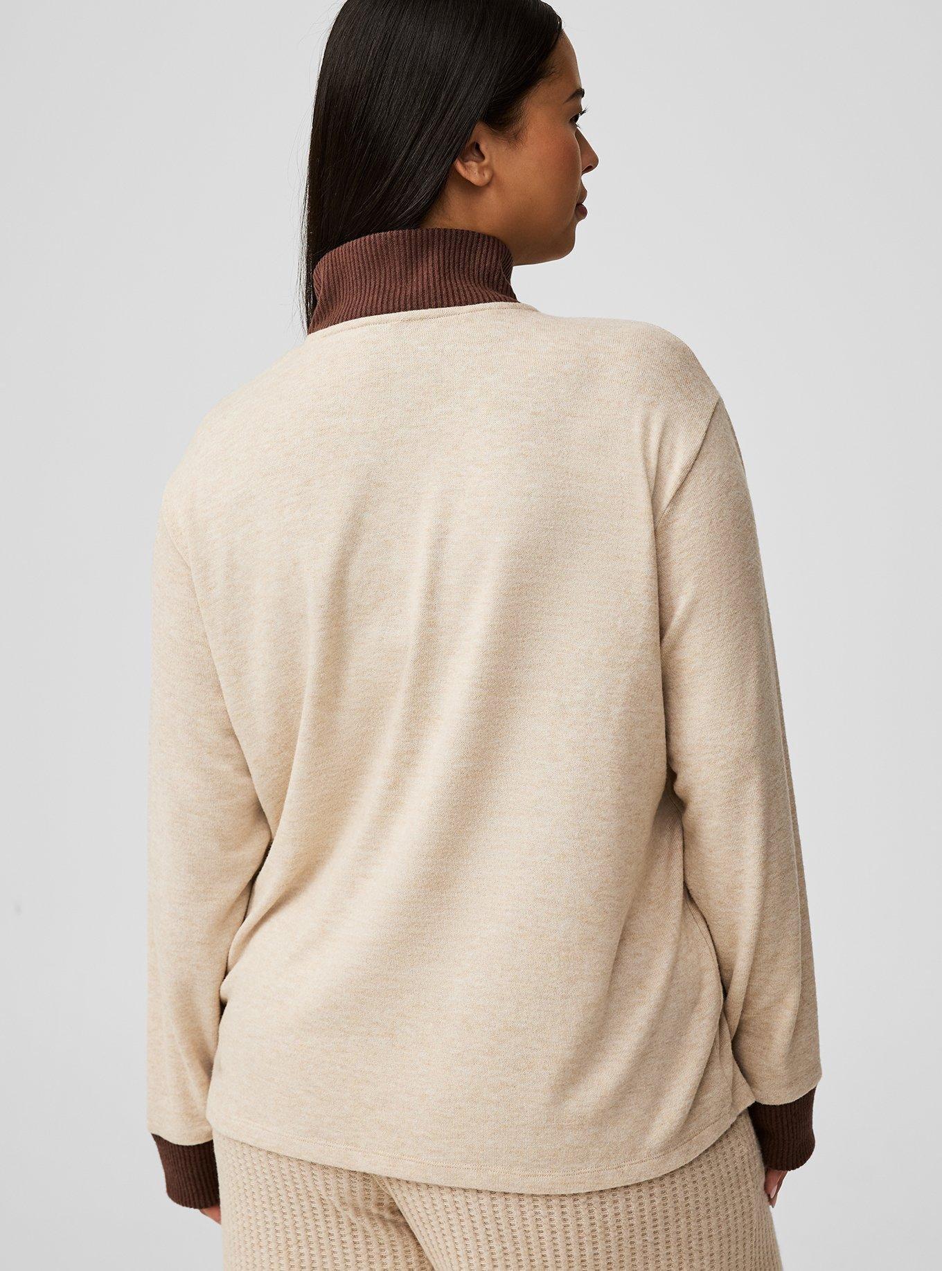 Super Soft Plush Half Zip Sweatshirt