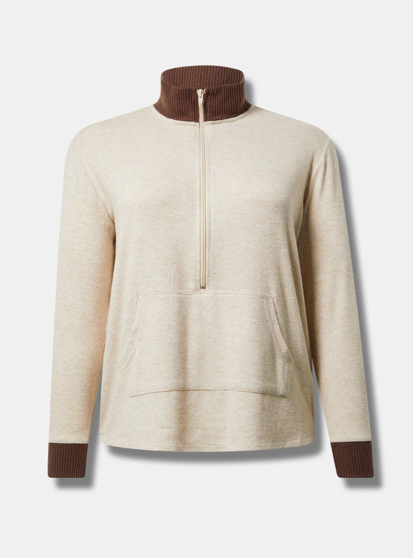 Super Soft Plush Half Zip Sweatshirt