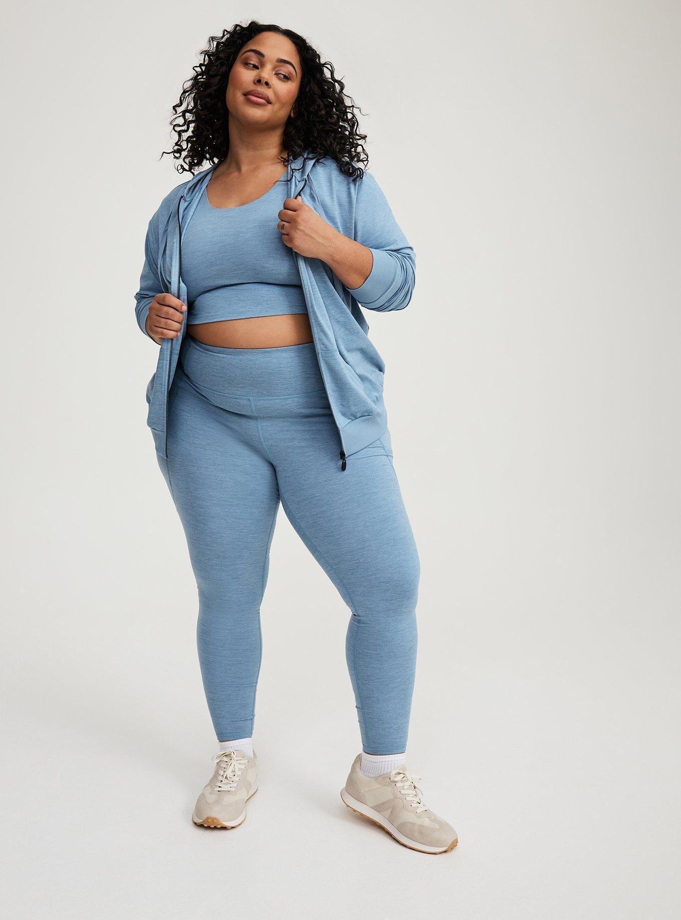Sweat à Capuche Torrid Full Zip Jersey Bleu - Femme Taille 6X - Neuf Étiquettes