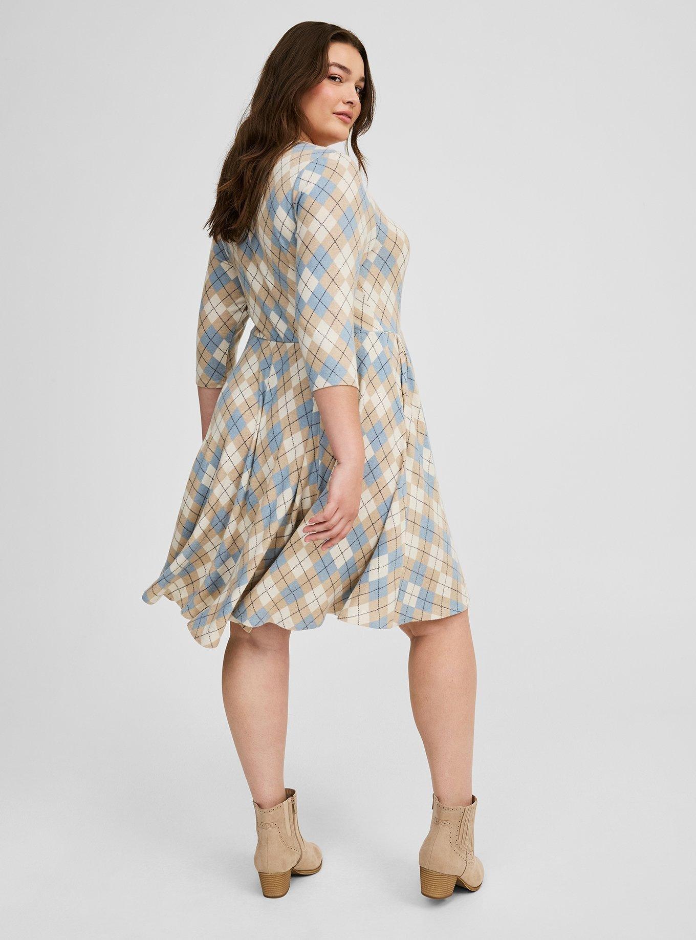 skater dress torrid Plus Size - Midi Super Soft Button-Front Skater Dress