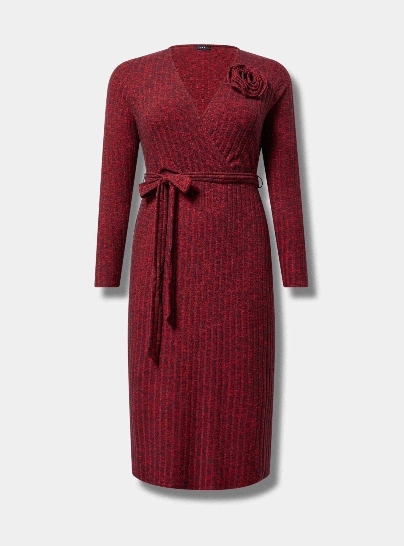 Midi Surplice Dress