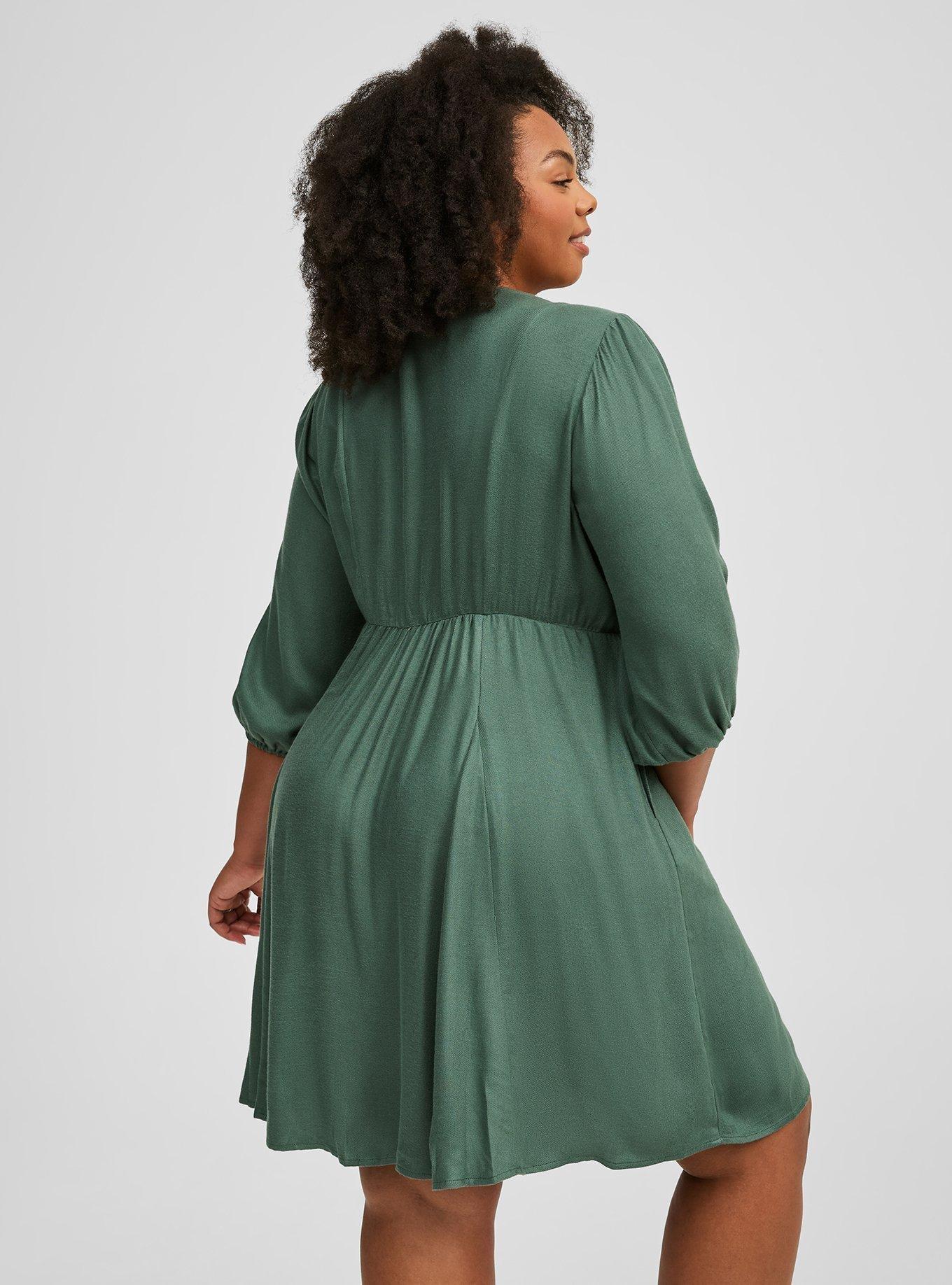 Button Front Skater Mini Dress