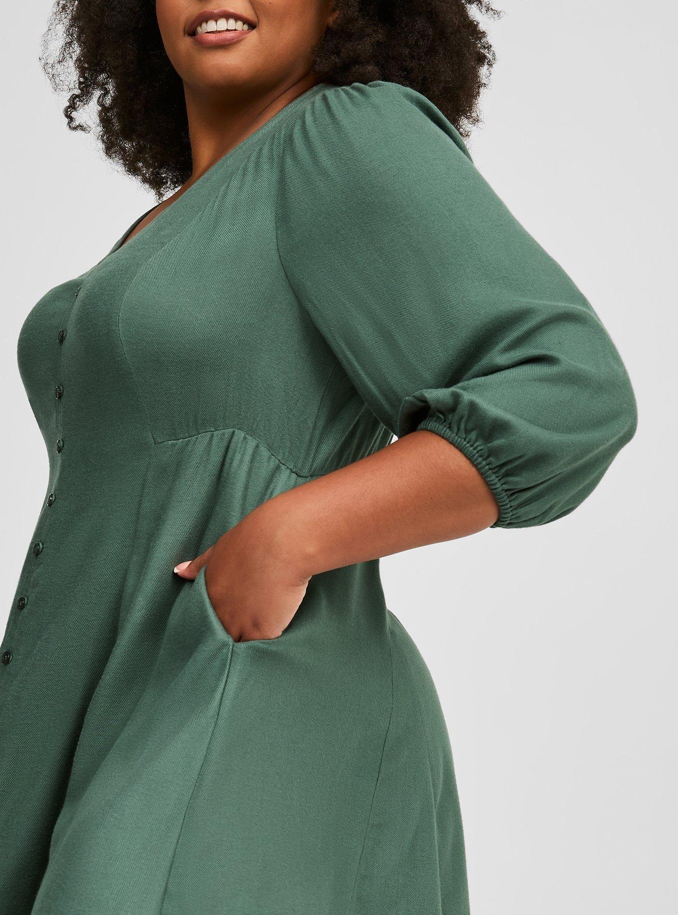 Button Front Skater Mini Dress