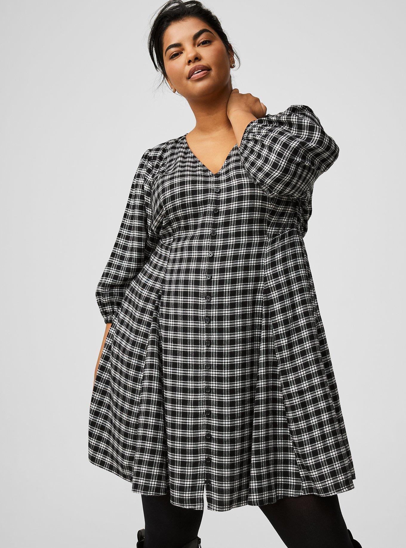 Plus size flannel dress best sale