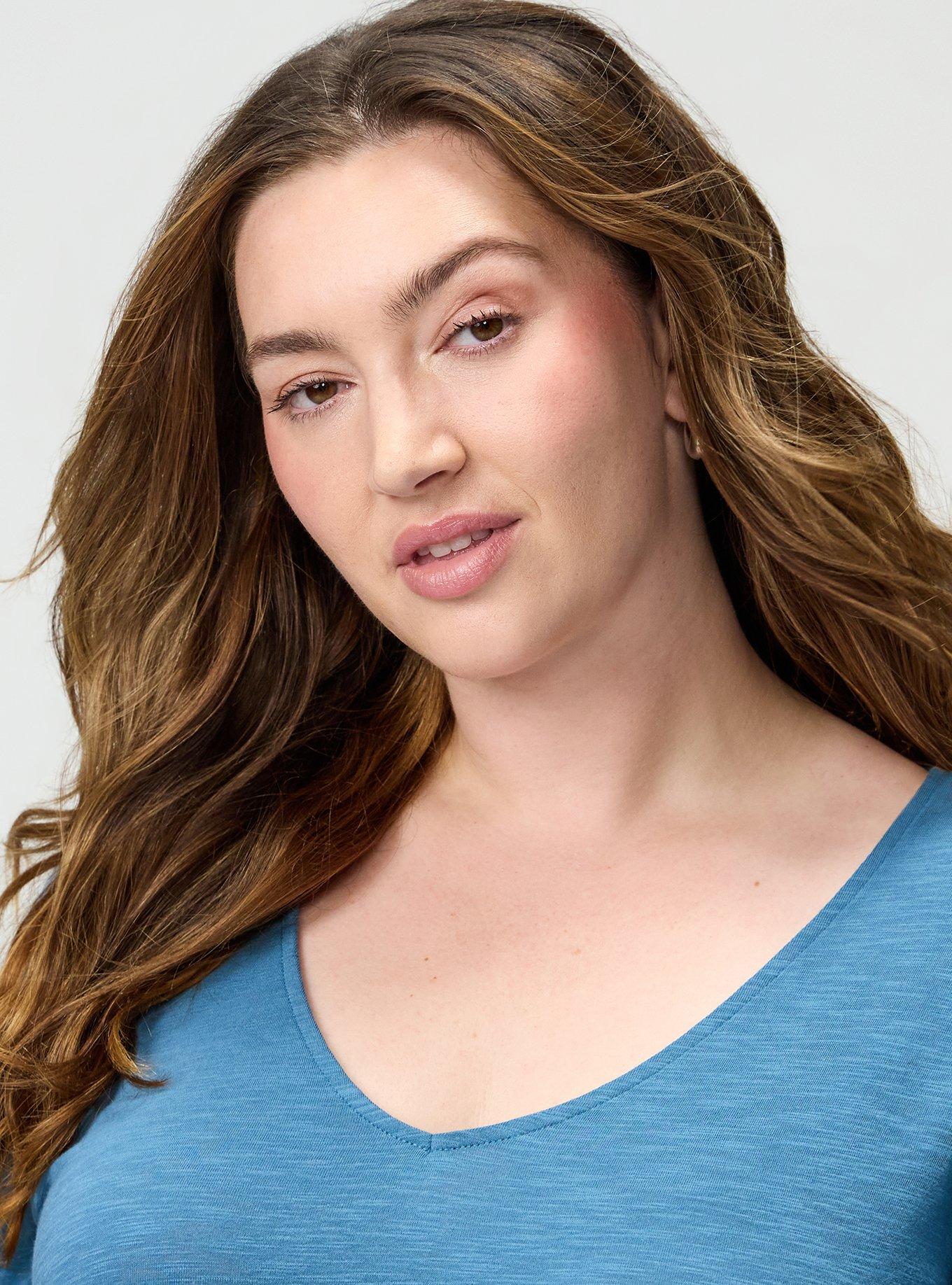 Plus Size Tiered Long Sleeve Top, STELLAR, alternate