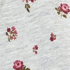 Plus Size Tiered Long Sleeve Top, MEG DITSY FLORA PINK, swatch