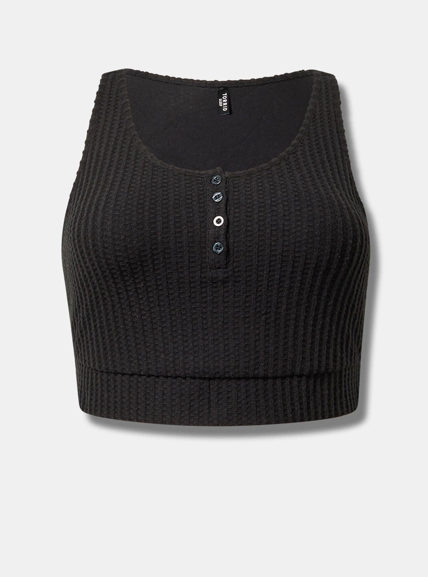 Super Soft Plush Henley Lounge Tank