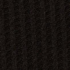 Plus Size Super Soft Plush Waffle Henley Crop Lounge Tank, DEEP BLACK, swatch