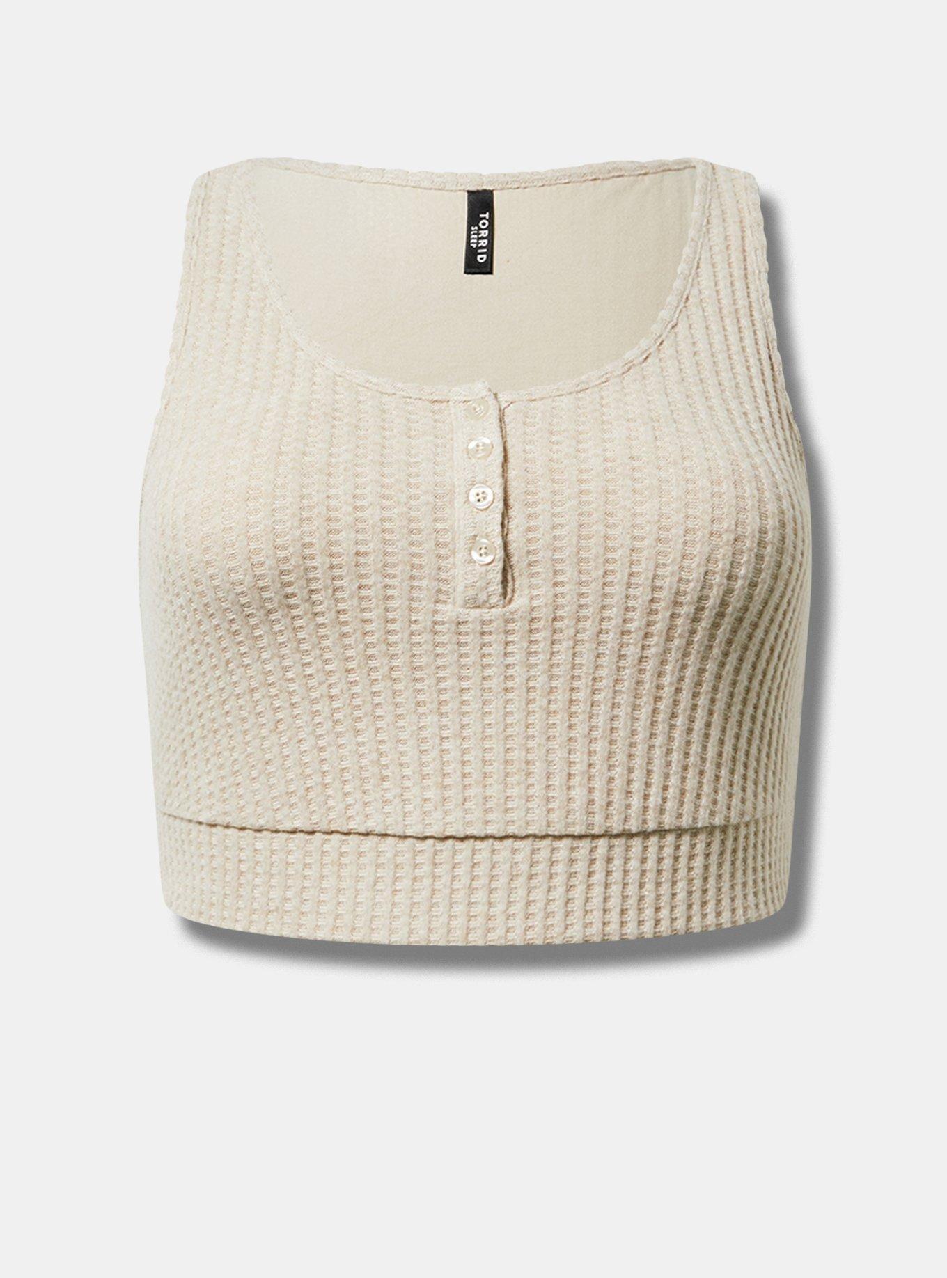 Super Soft Plush Henley Lounge Tank