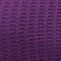Plus Size Super Soft Plush Waffle Henley Crop Lounge Tank, GRAPE ROYALE, swatch