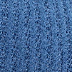 Plus Size Super Soft Plush Waffle Henley Crop Lounge Tank, BLUE HORIZON, swatch