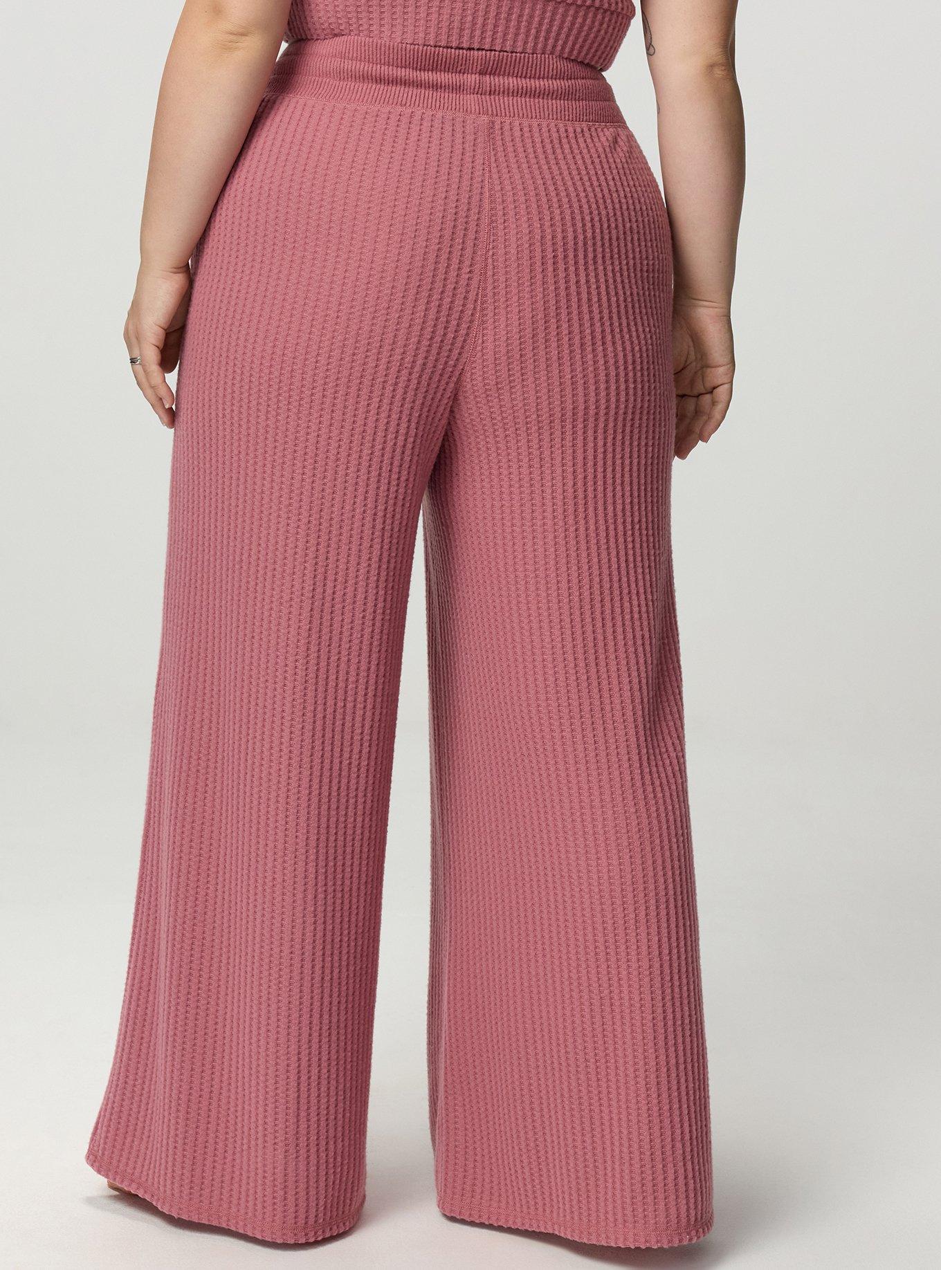 Super Soft Plush Waffle Wide-Leg Lounge Pant, MESA ROSE, alternate
