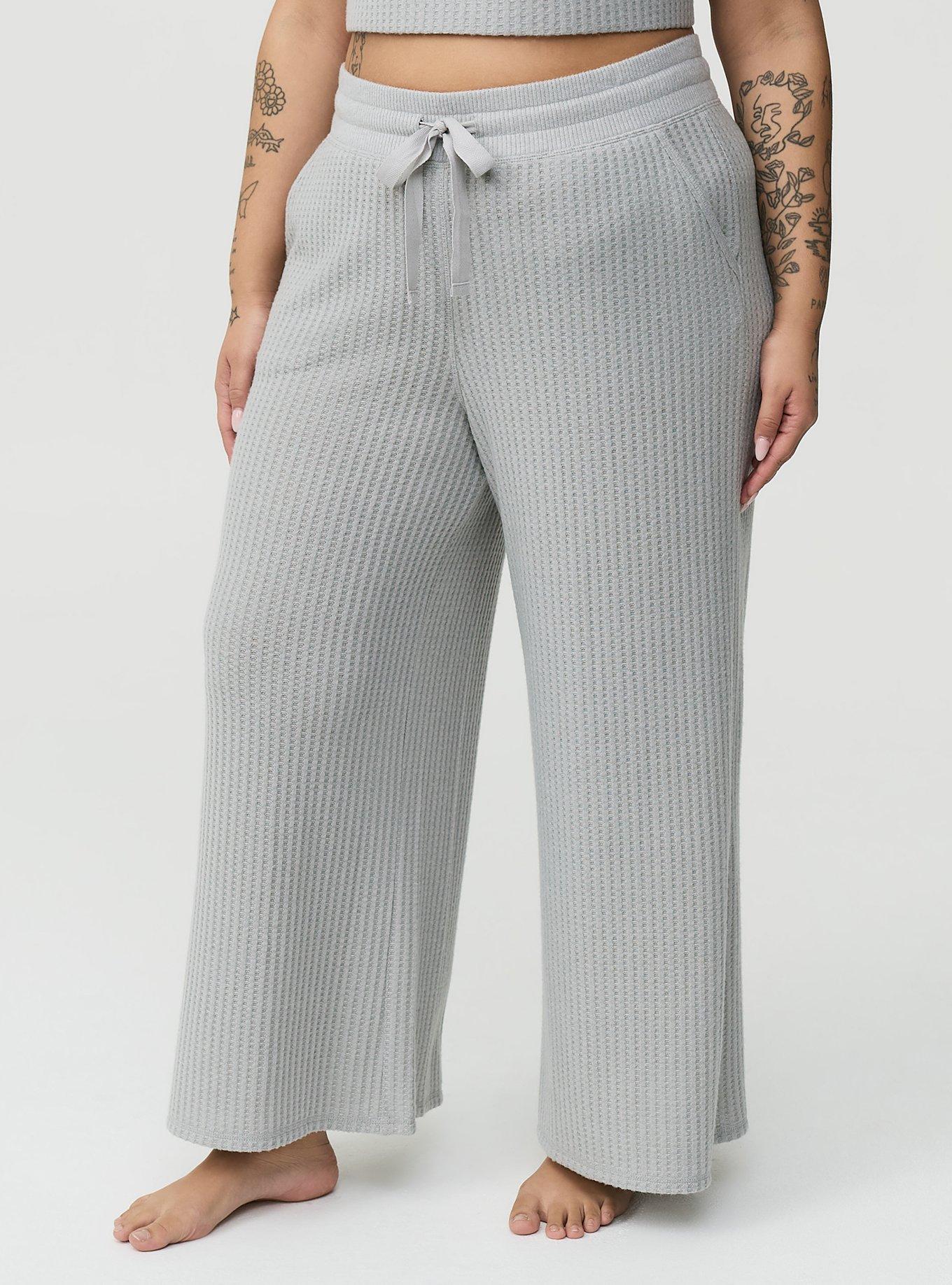 Super Soft Plush Waffle Wide Leg Lounge Pant