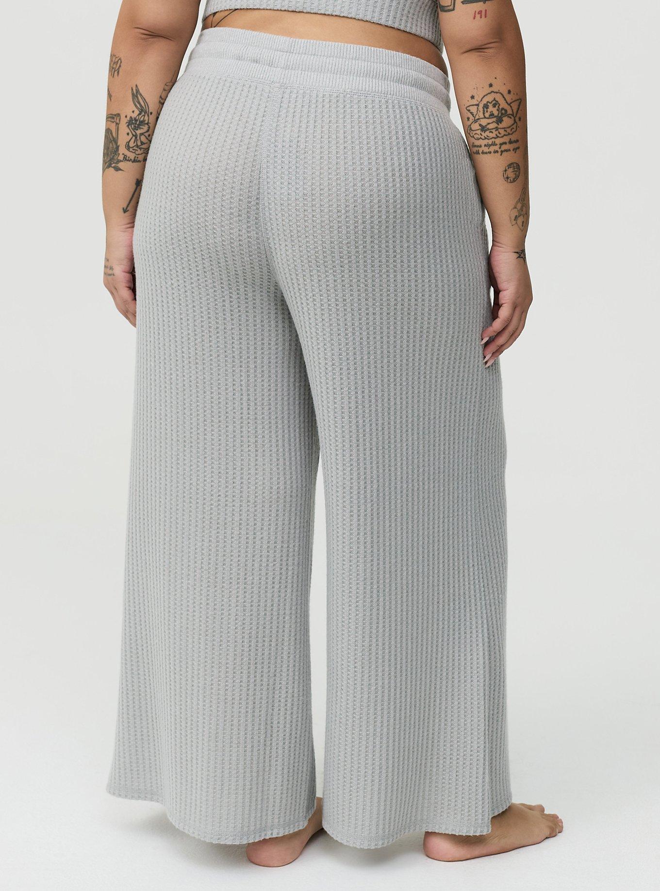 Super Soft Plush Waffle Wide Leg Lounge Pant