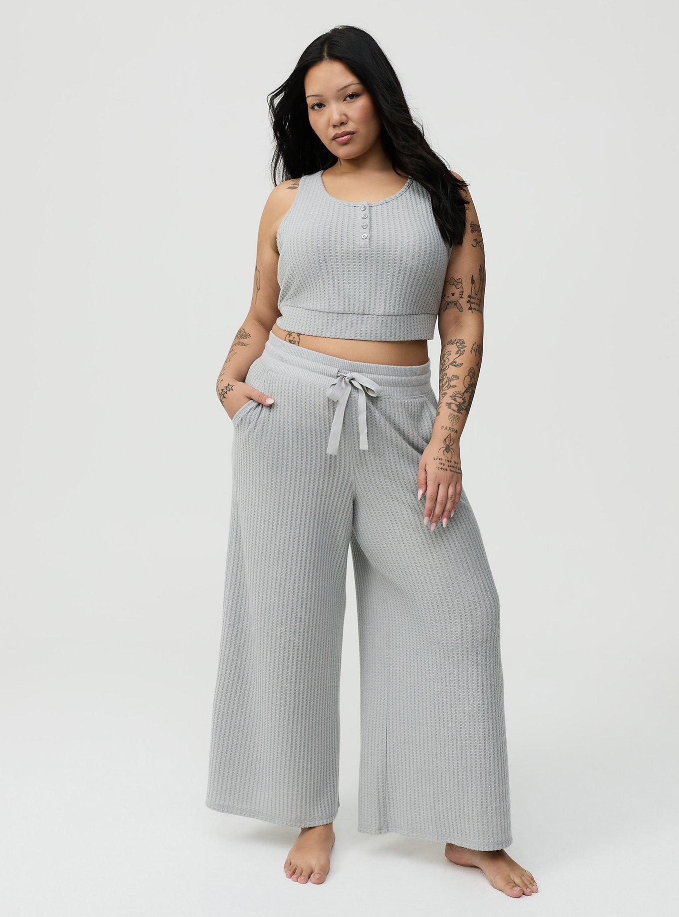 Super Soft Plush Waffle Wide Leg Lounge Pant