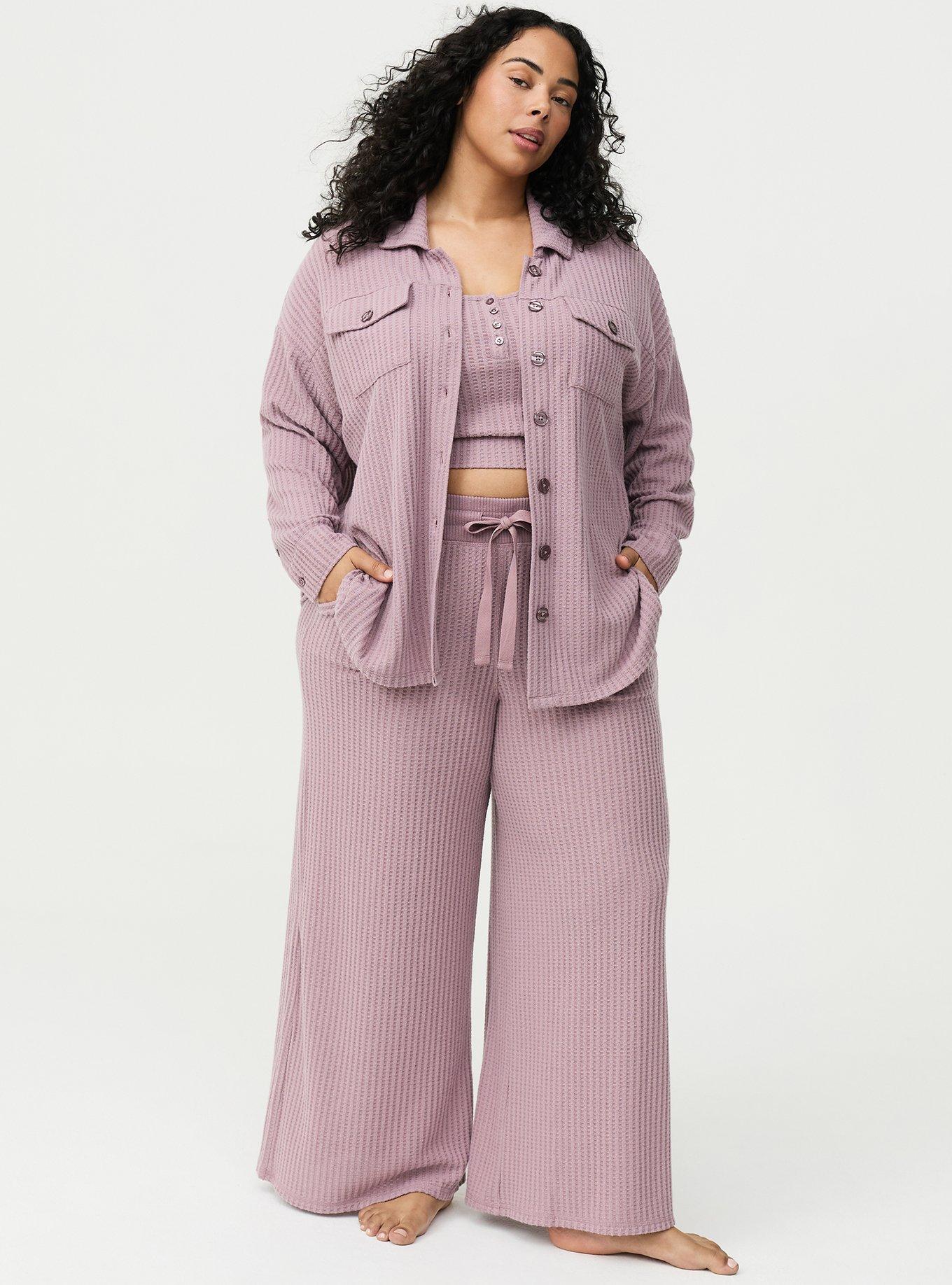 Super Soft Plush Waffle Oversized Lounge Shacket, TOADSTOOL, alternate