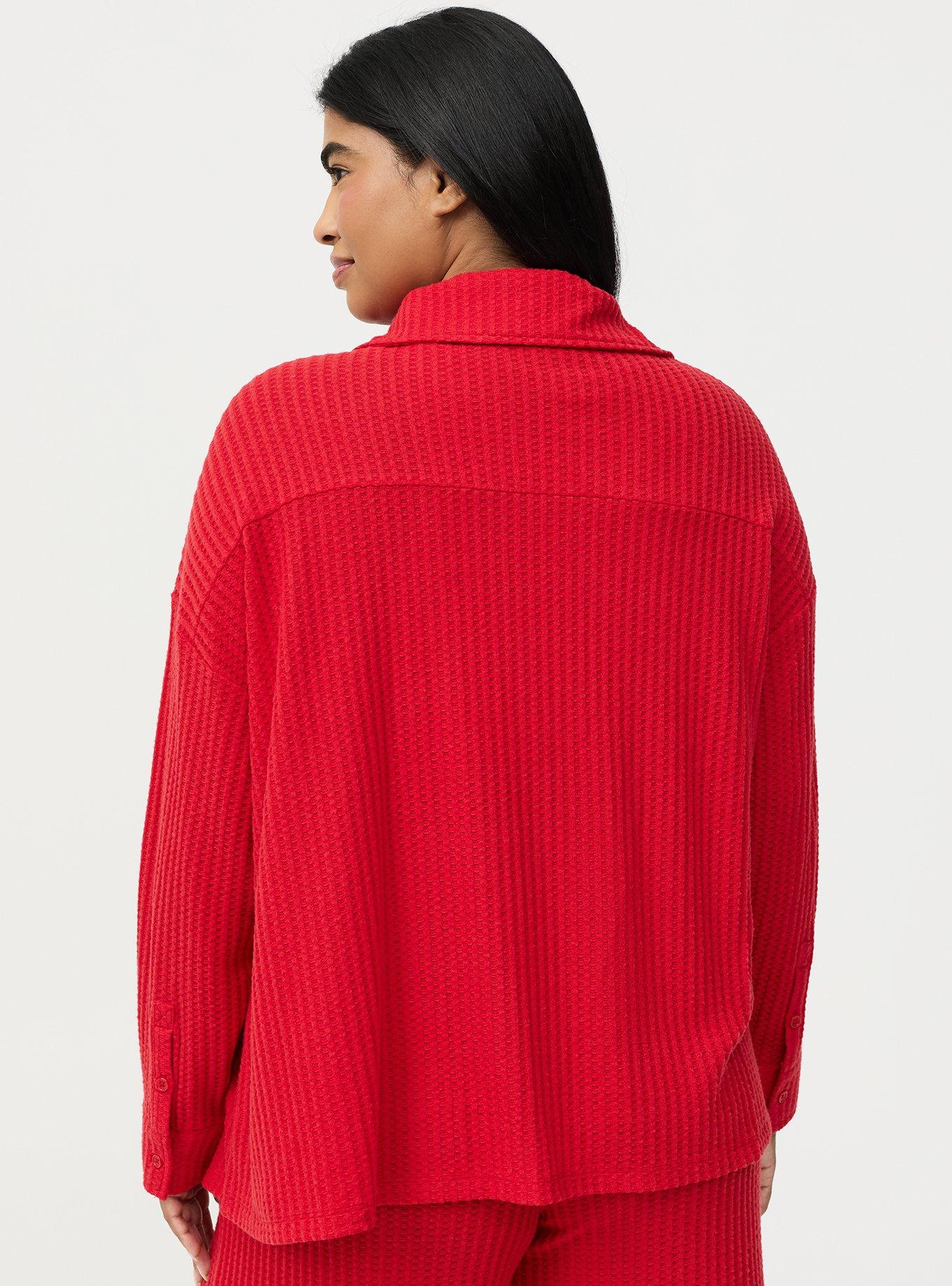 Waffle Oversized Lounge Shacket