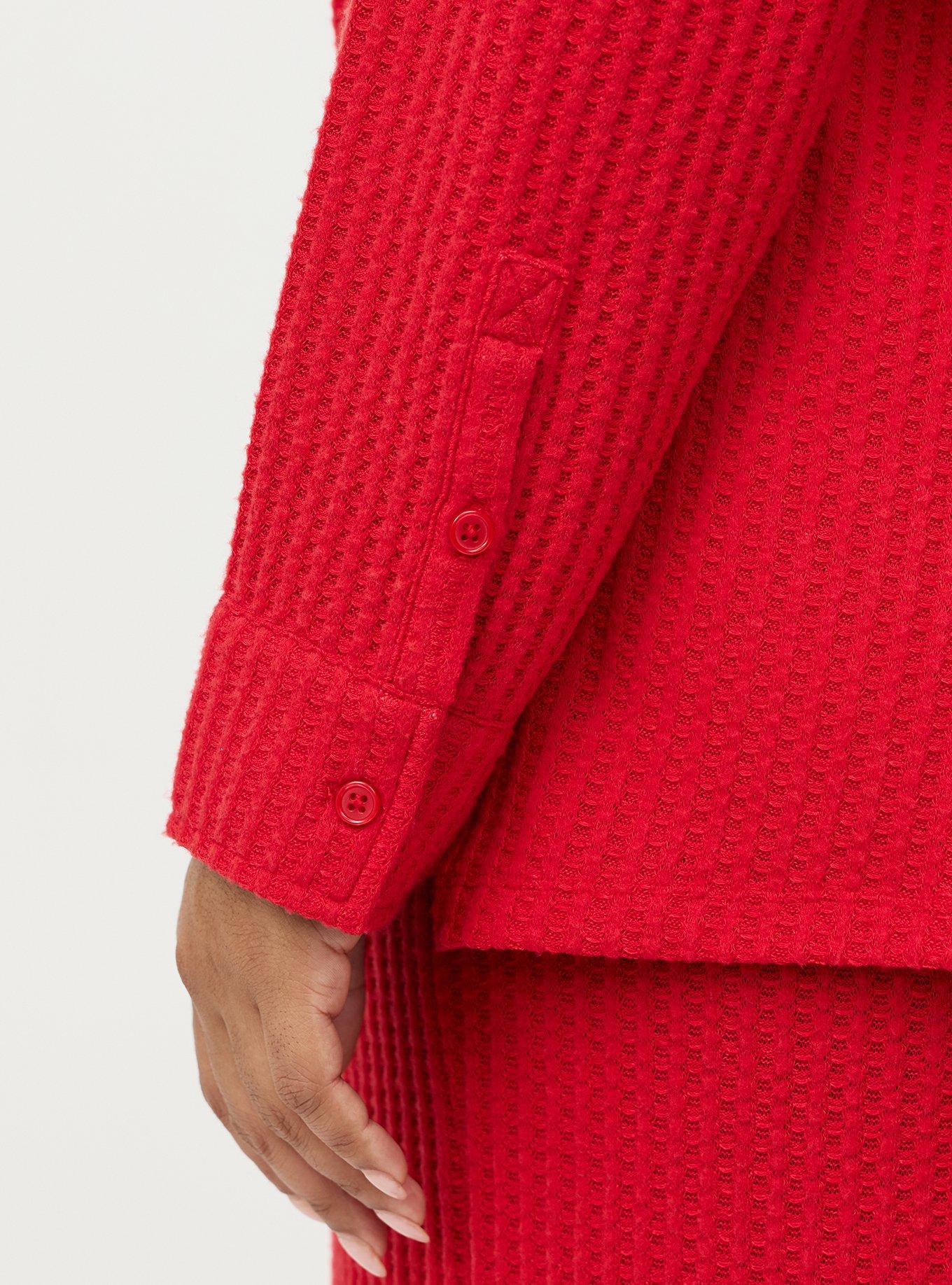 Waffle Oversized Lounge Shacket