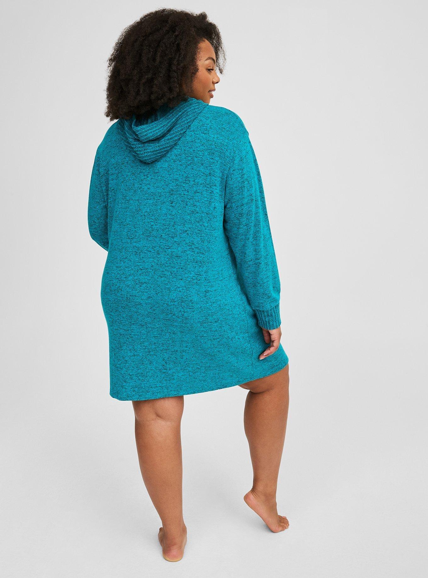 Super Soft Plush Hoodie Lounge Dress