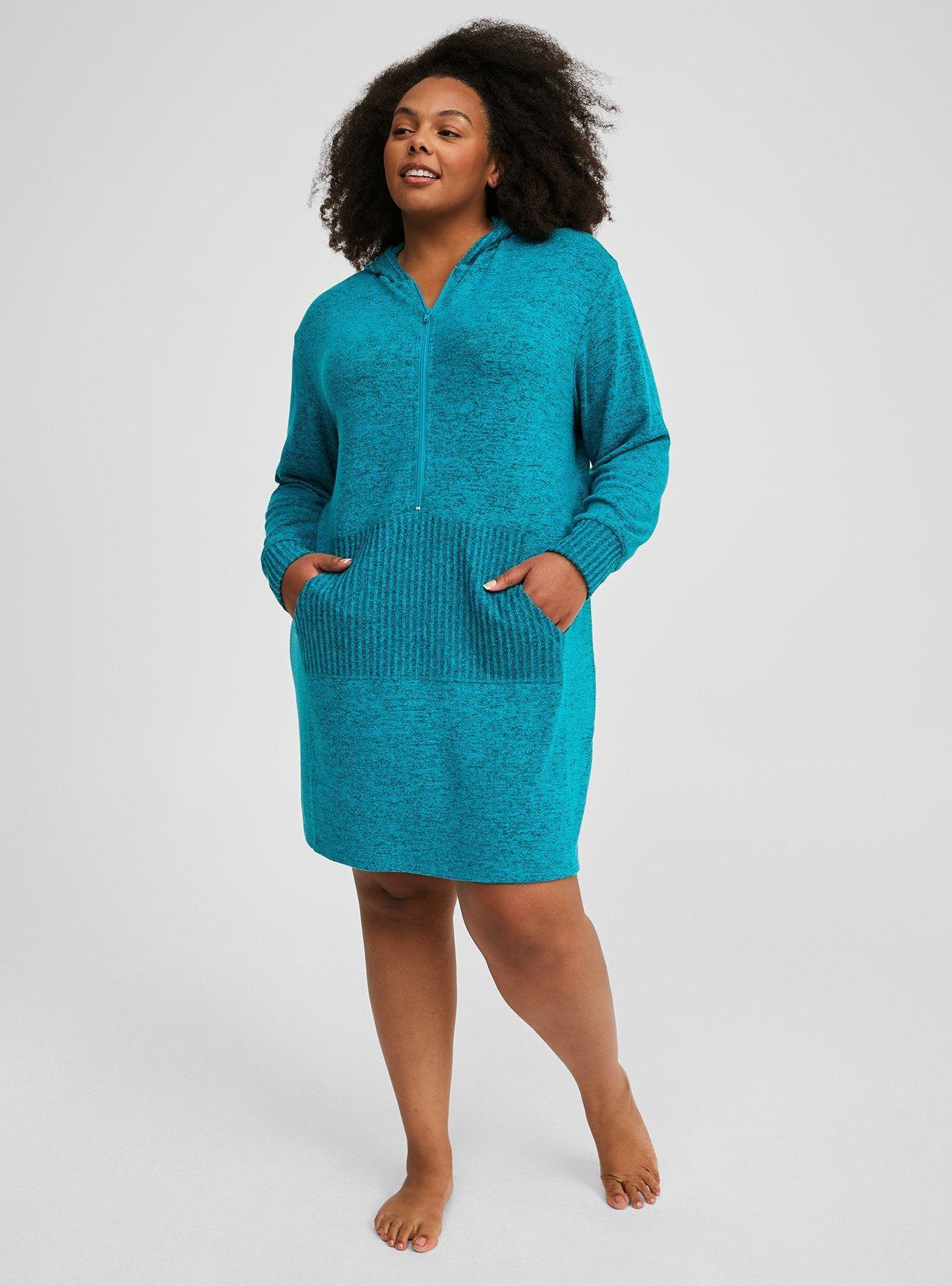 Super Soft Plush Hoodie Lounge Dress