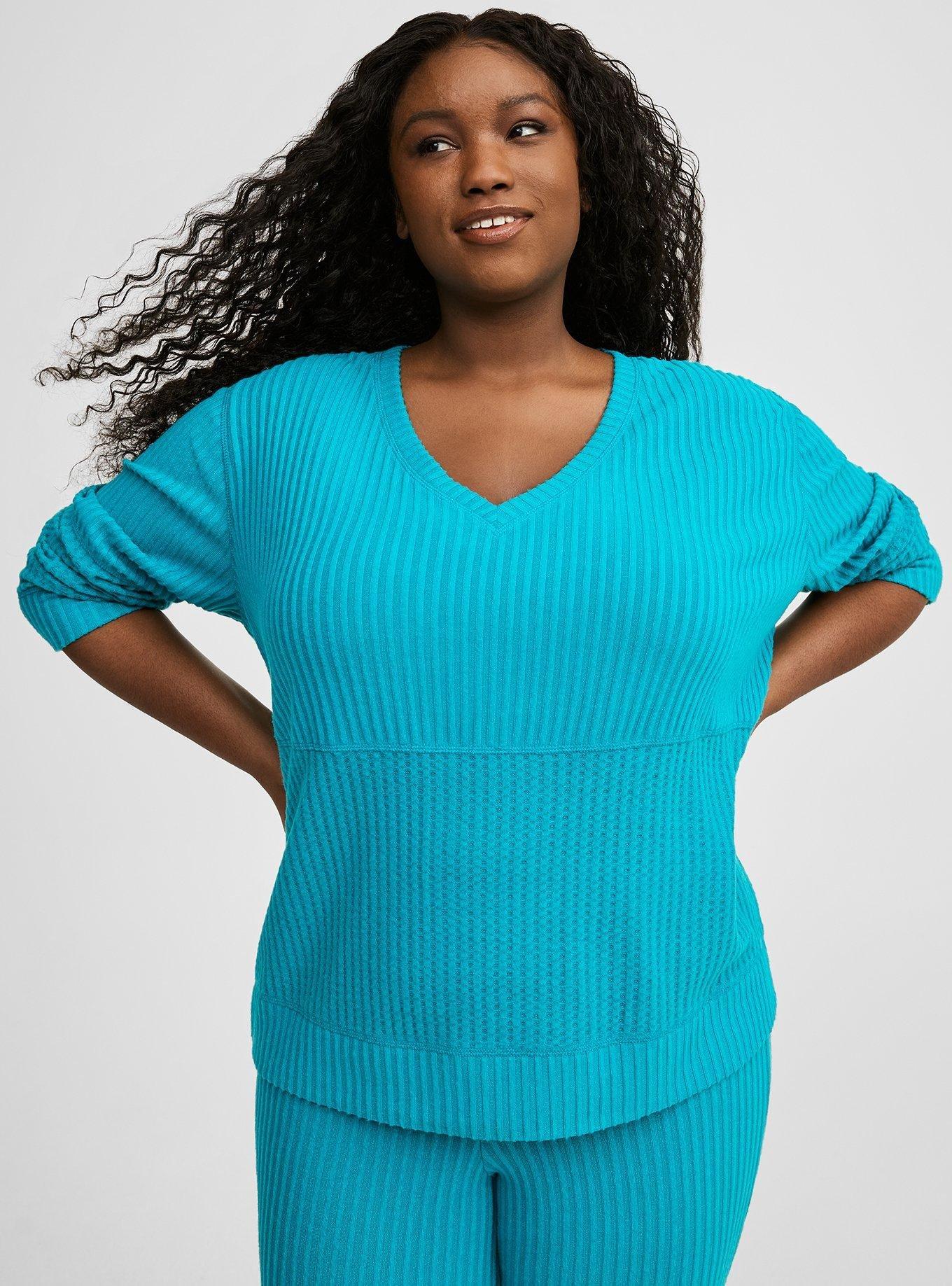 Plus Size Super Soft Plush V Neck Sweatshirt Torrid