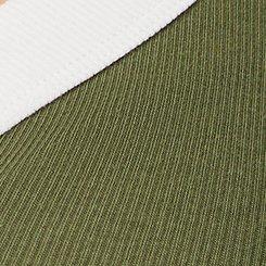 Ribbed Henley Varsity Long Sleeve Top, OLIVINE, swatch