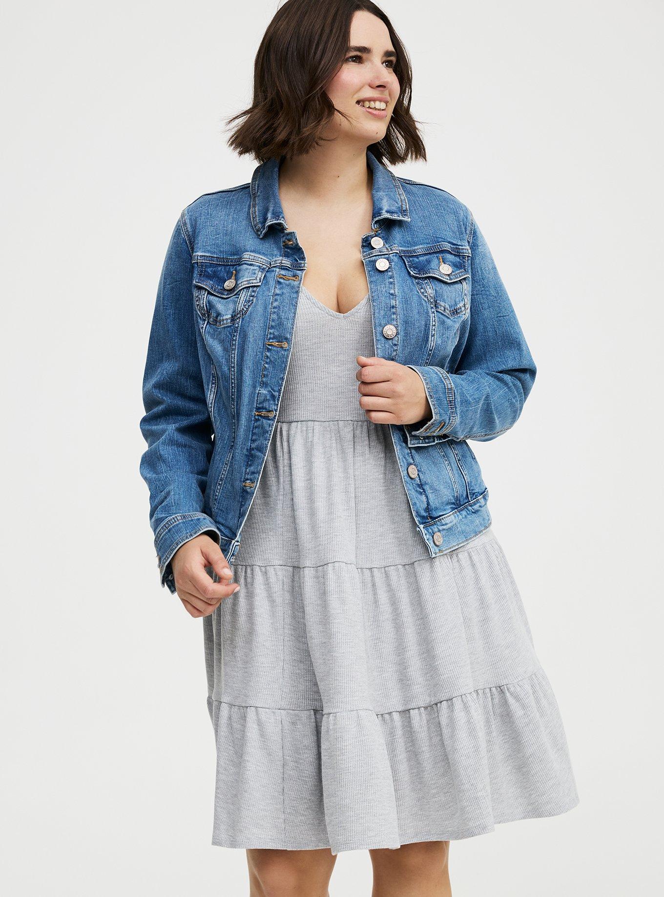 Plus Size - Tiered Waffle Knit Mini Dress - Torrid