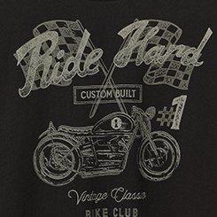 Motorcycle Boyfriend Crew Tee, DEEP BLACK, swatch