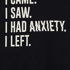 Anxiety and Left Classic Fit Tee, DEEP BLACK, swatch