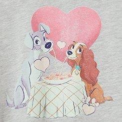 Disney Lady and The Tramp Classic Fit Tee, LIGHT HEATHER GREY, swatch