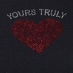 Plus Size Yours Truly Heritage Jersey Hoodie Tee, DEEP BLACK, swatch