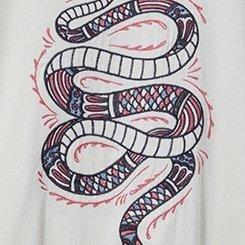 Embroidered Snake Classic Fit Tee, DESERT SANDSTONE, swatch