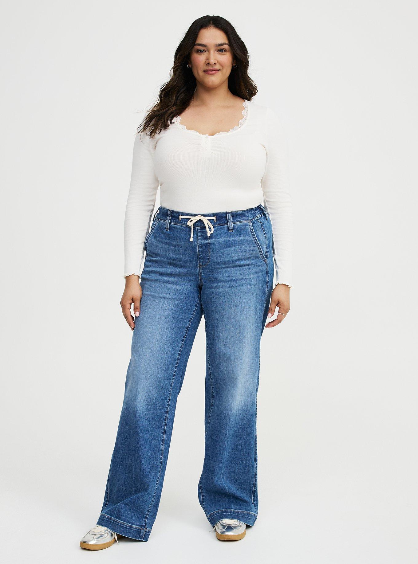 Weekend Wide Leg Mid-Rise Jean, SOLAR RETURN, hi-res