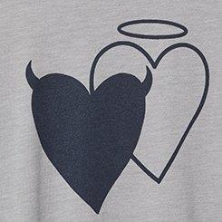 Double Hearts Classic Ringer Tee, LIGHT HEATHER GREY, swatch