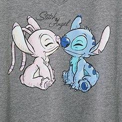 Stitch And Angel Classic Fit Tee , MEDIUM HEATHER GREY, swatch