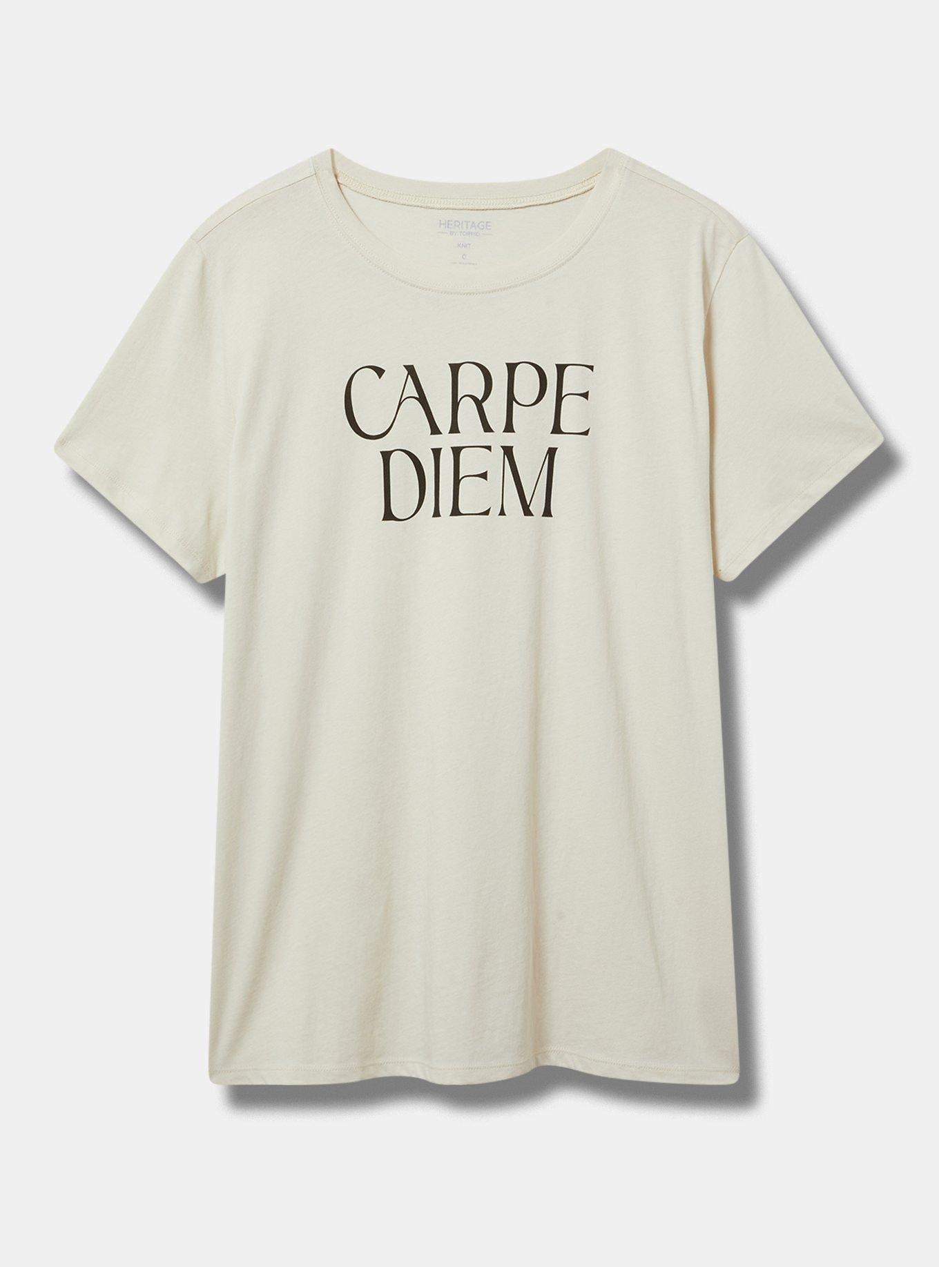 Carpe Diem Heritage Jersey Classic Fit Cotton Crew Tee