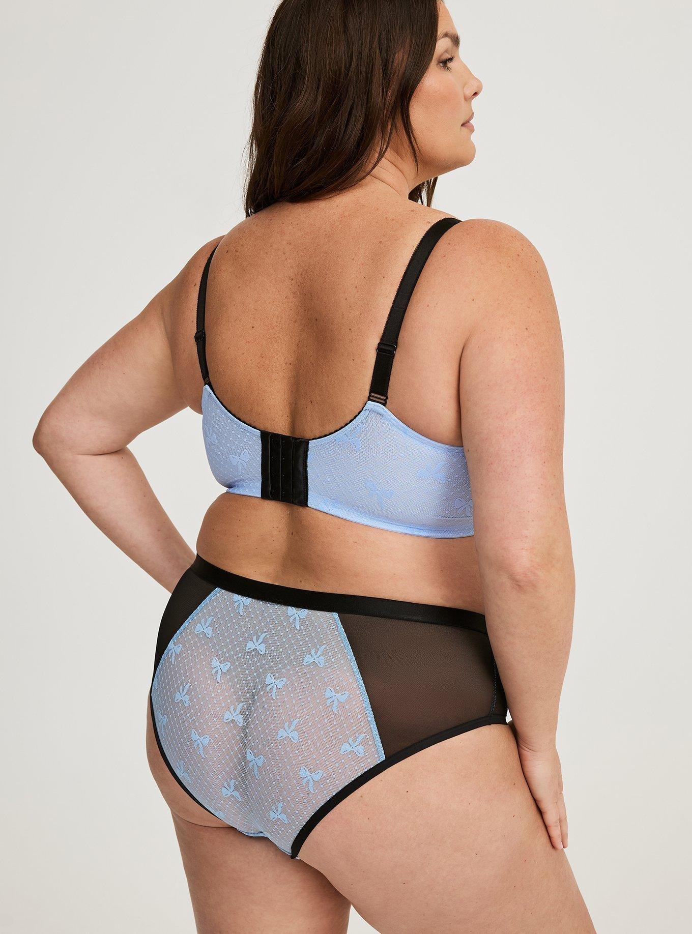 Bow Lace Microfiber Hipster Panty