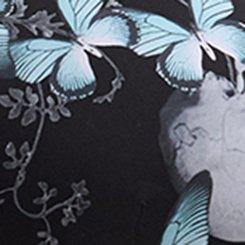 Second Skin & Lace High-Rise Brief Panty, MONARCH SKULLS BLACK, swatch