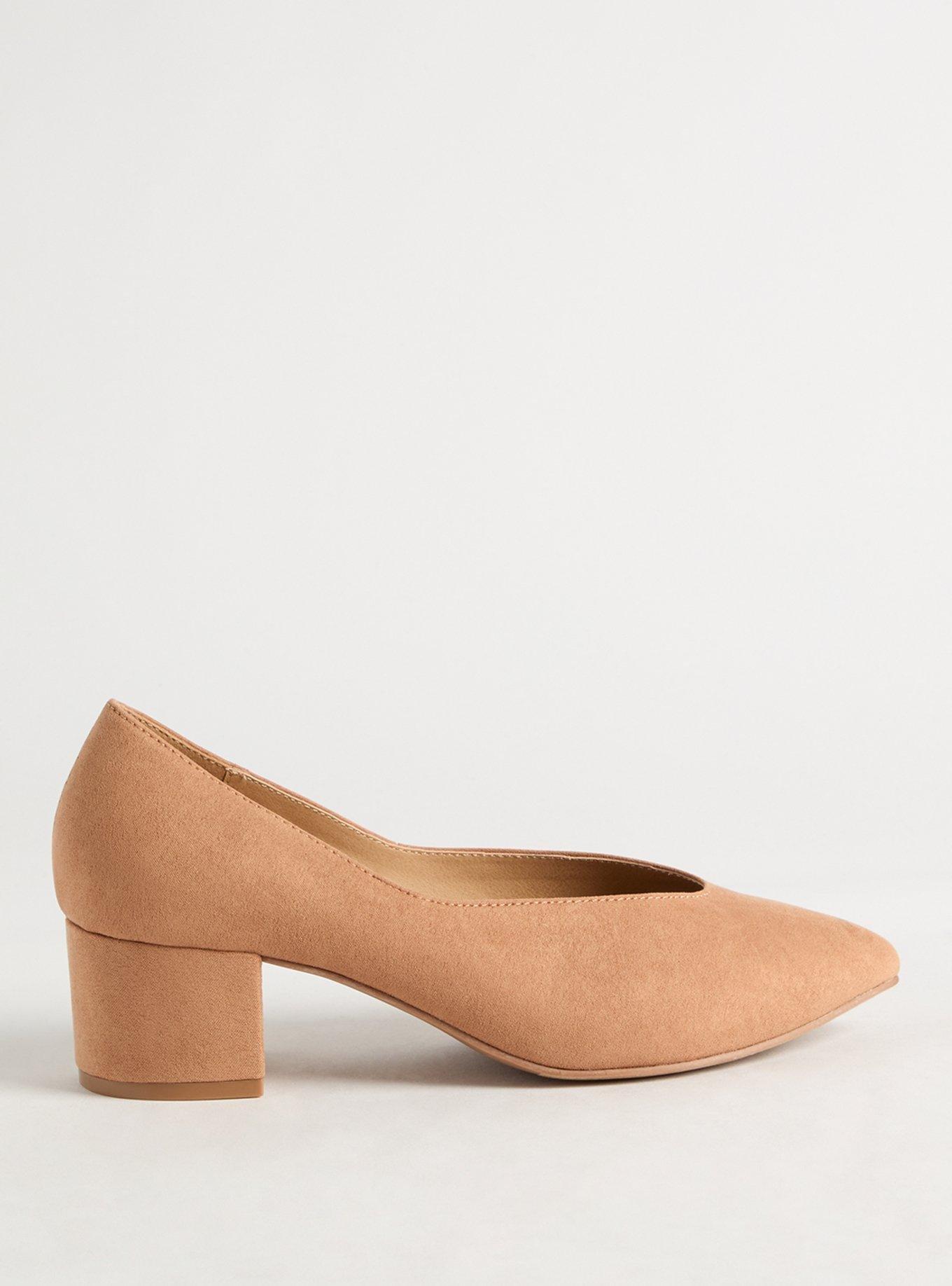 Pointed Toe Block Heel Pump (WW)