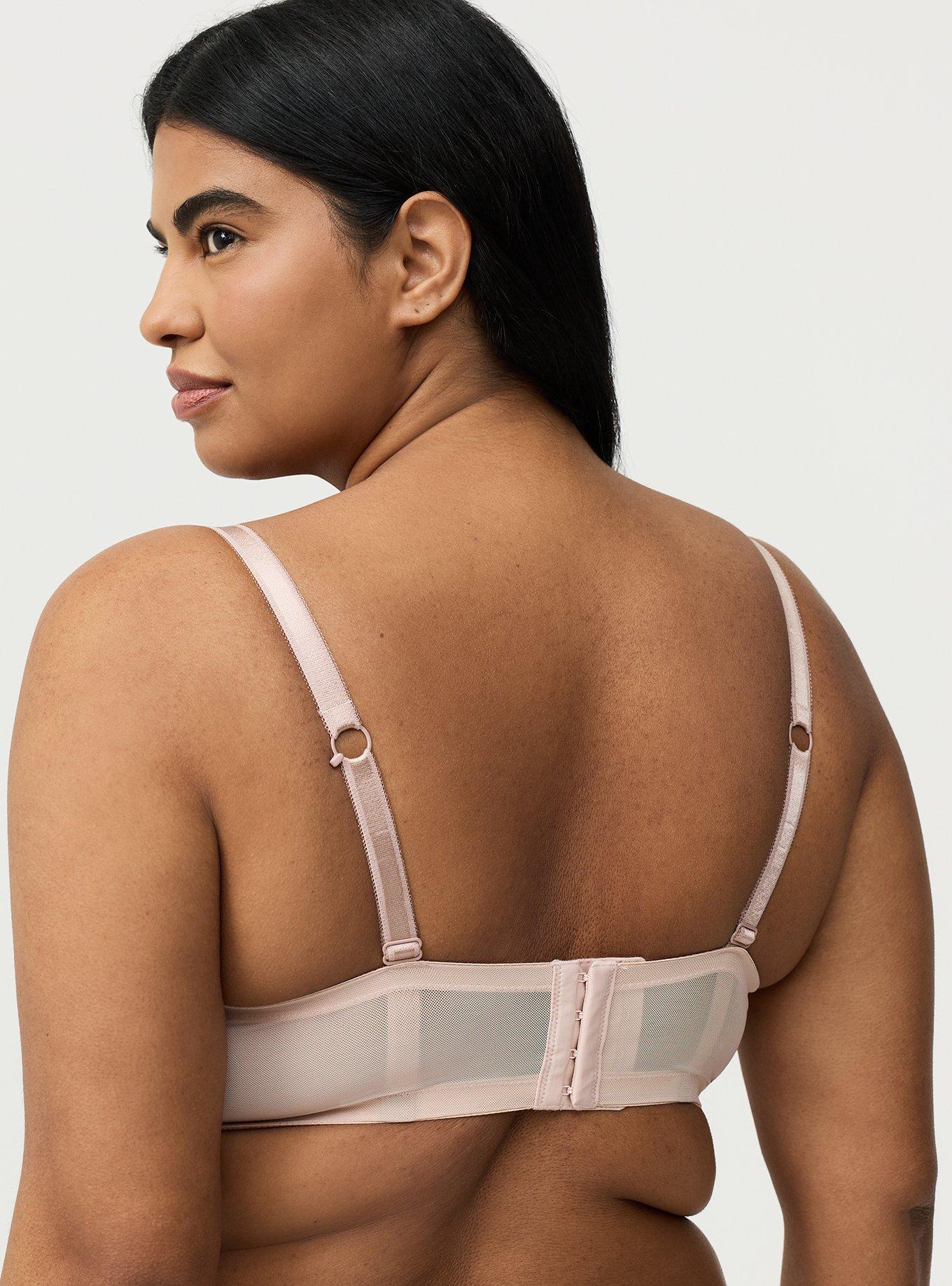 Balconette Unlined Mesh Bra, ROSE DUST, alternate