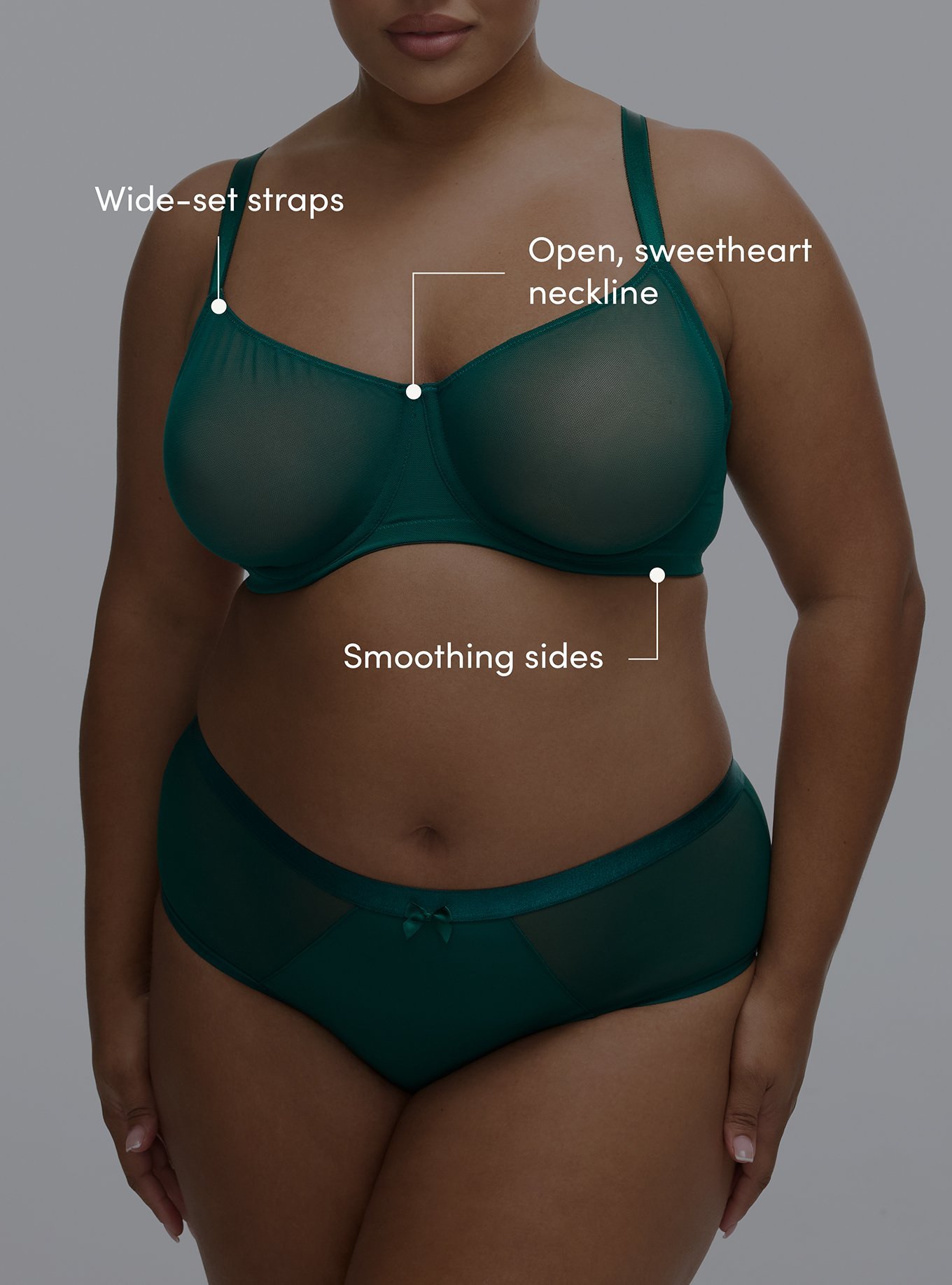 Balconette Unlined Mesh Bra, BOTANICAL GARDEN, alternate