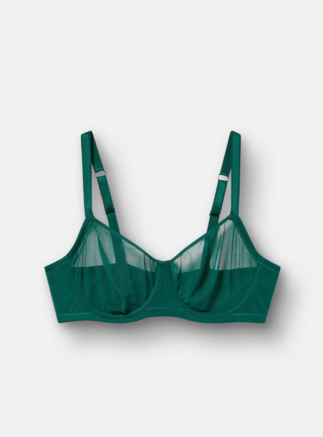 Balconette Unlined Mesh Bra, BOTANICAL GARDEN, flat