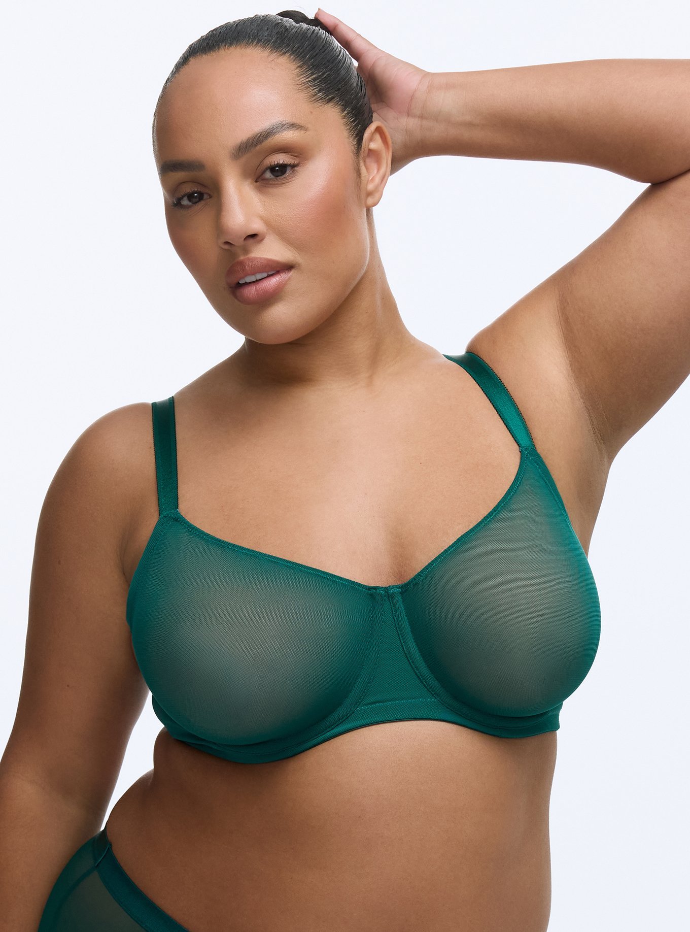 Balconette Unlined Mesh Bra, BOTANICAL GARDEN, hi-res