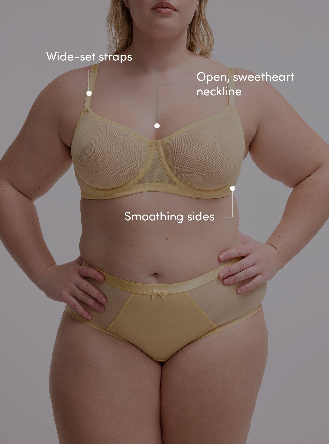 Balconette Unlined Mesh Bra, GOLDEN HAZE, alternate