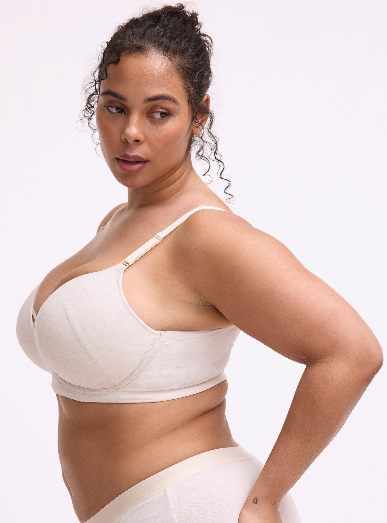 Wire-Free Push-Up Smooth Bra, OATMEAL HEATHER, alternate