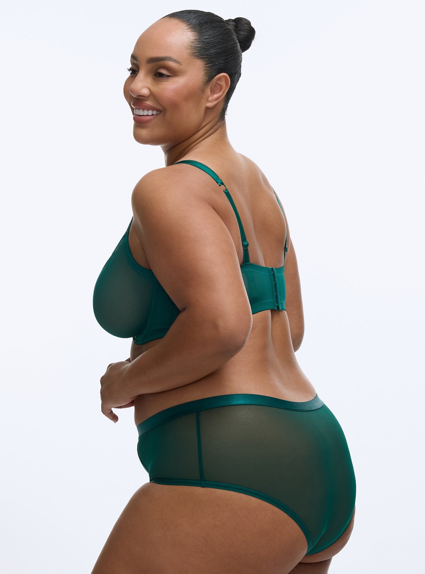 Micro & Mesh Mid-Rise Cheeky Panty, BOTANICAL GARDEN, alternate