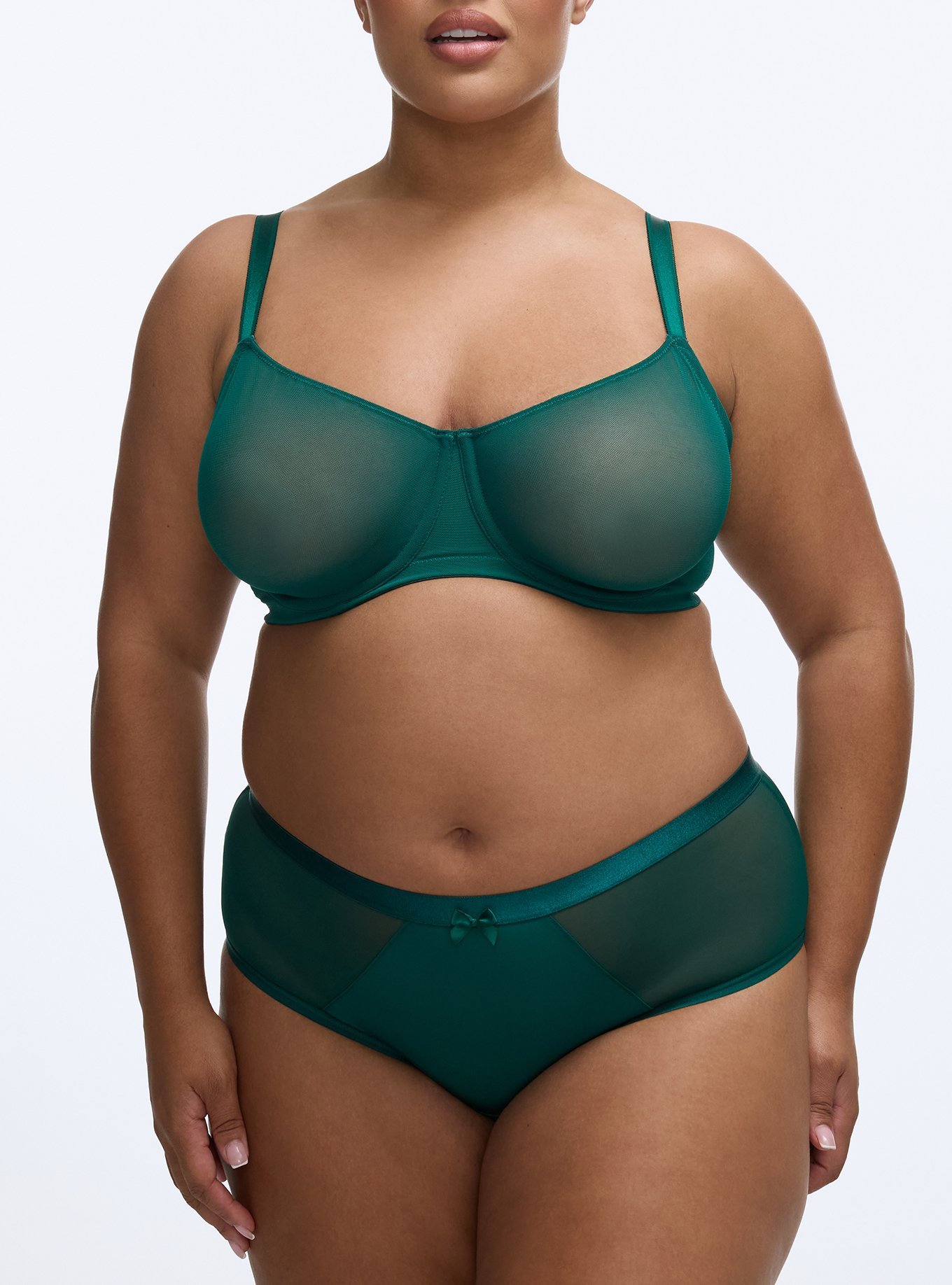 Micro & Mesh Mid-Rise Cheeky Panty, BOTANICAL GARDEN, alternate