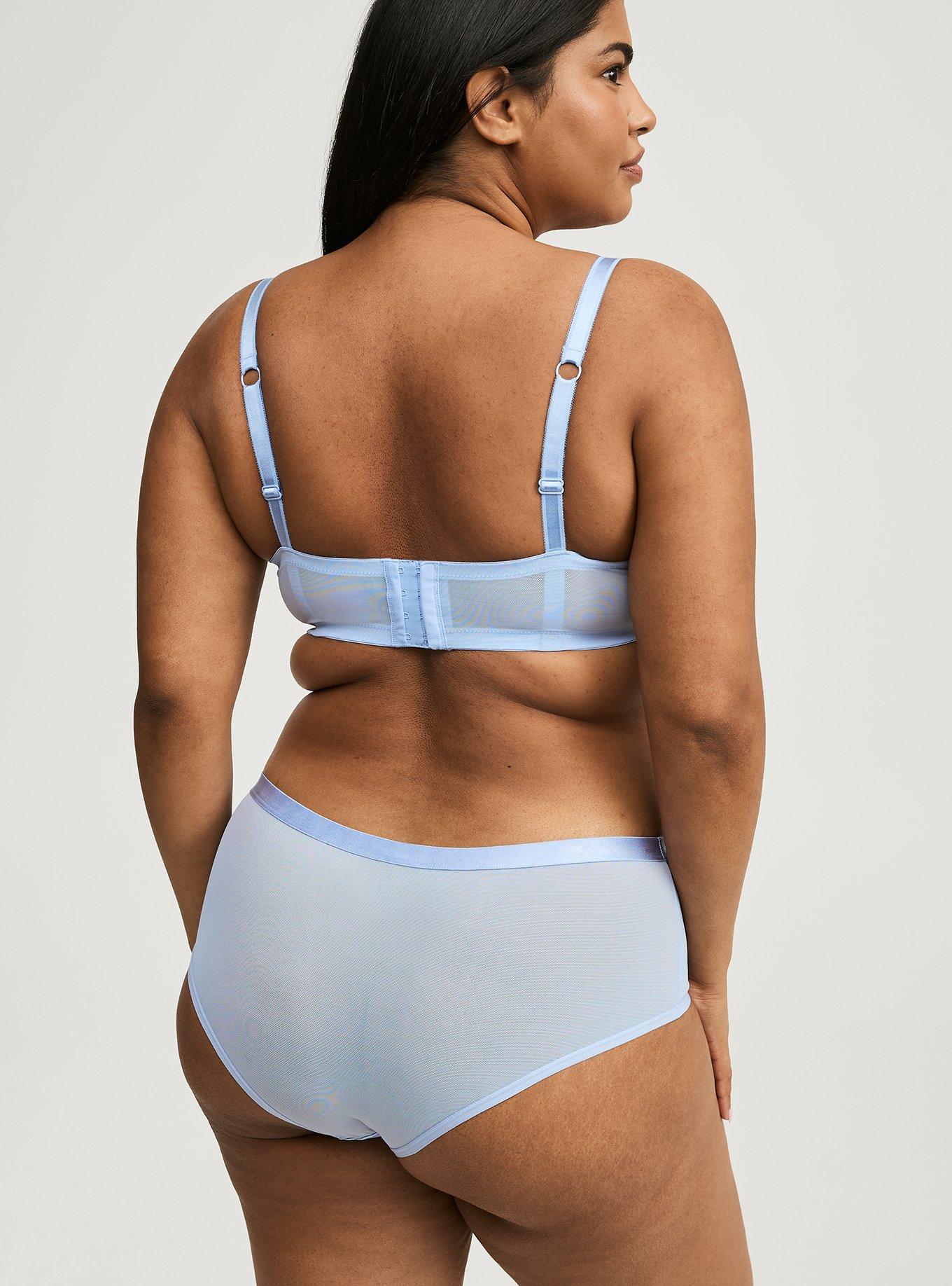 Micro & Mesh Mid-Rise Cheeky Panty