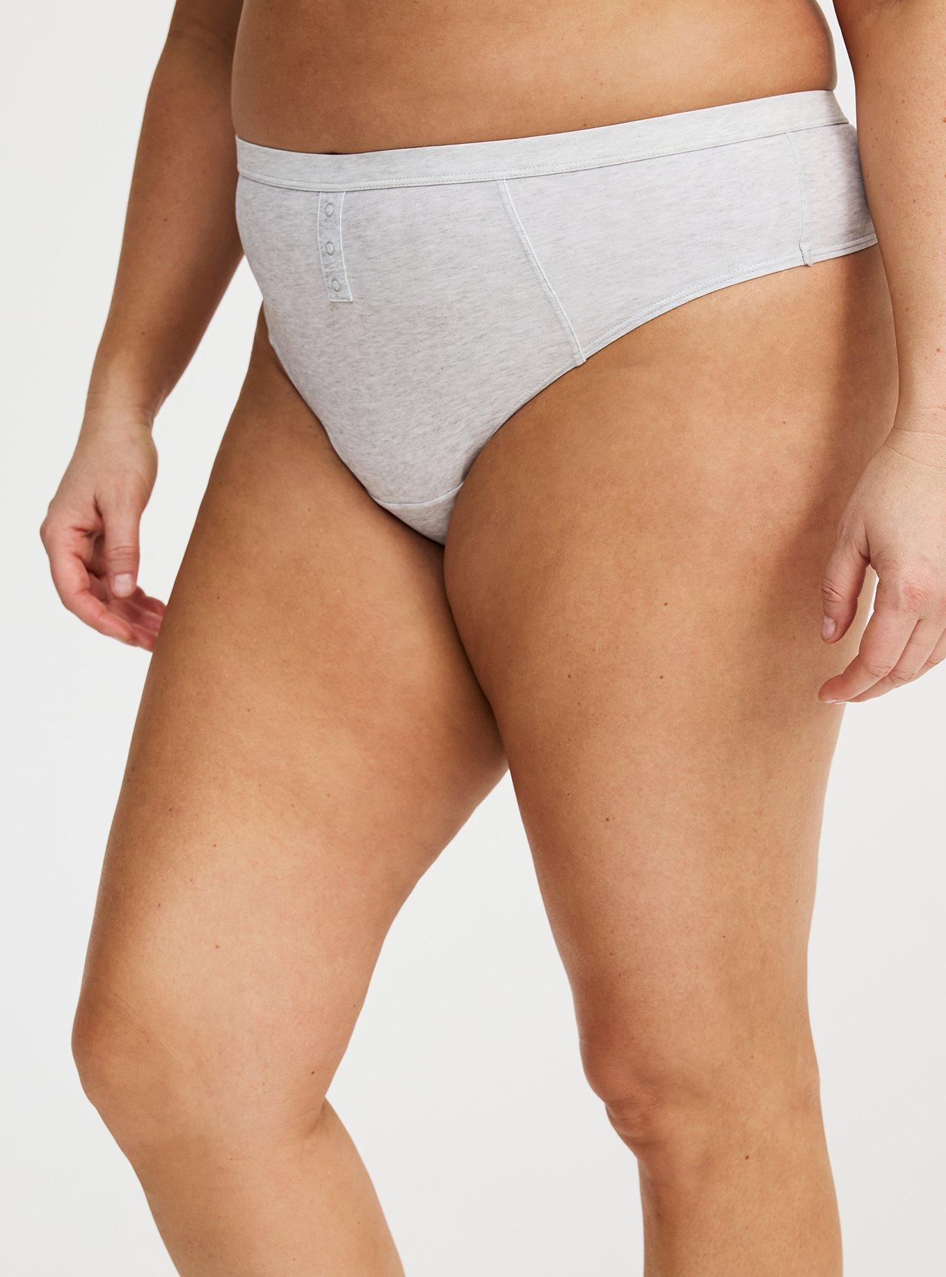Heather Mid Rise Thong Panty