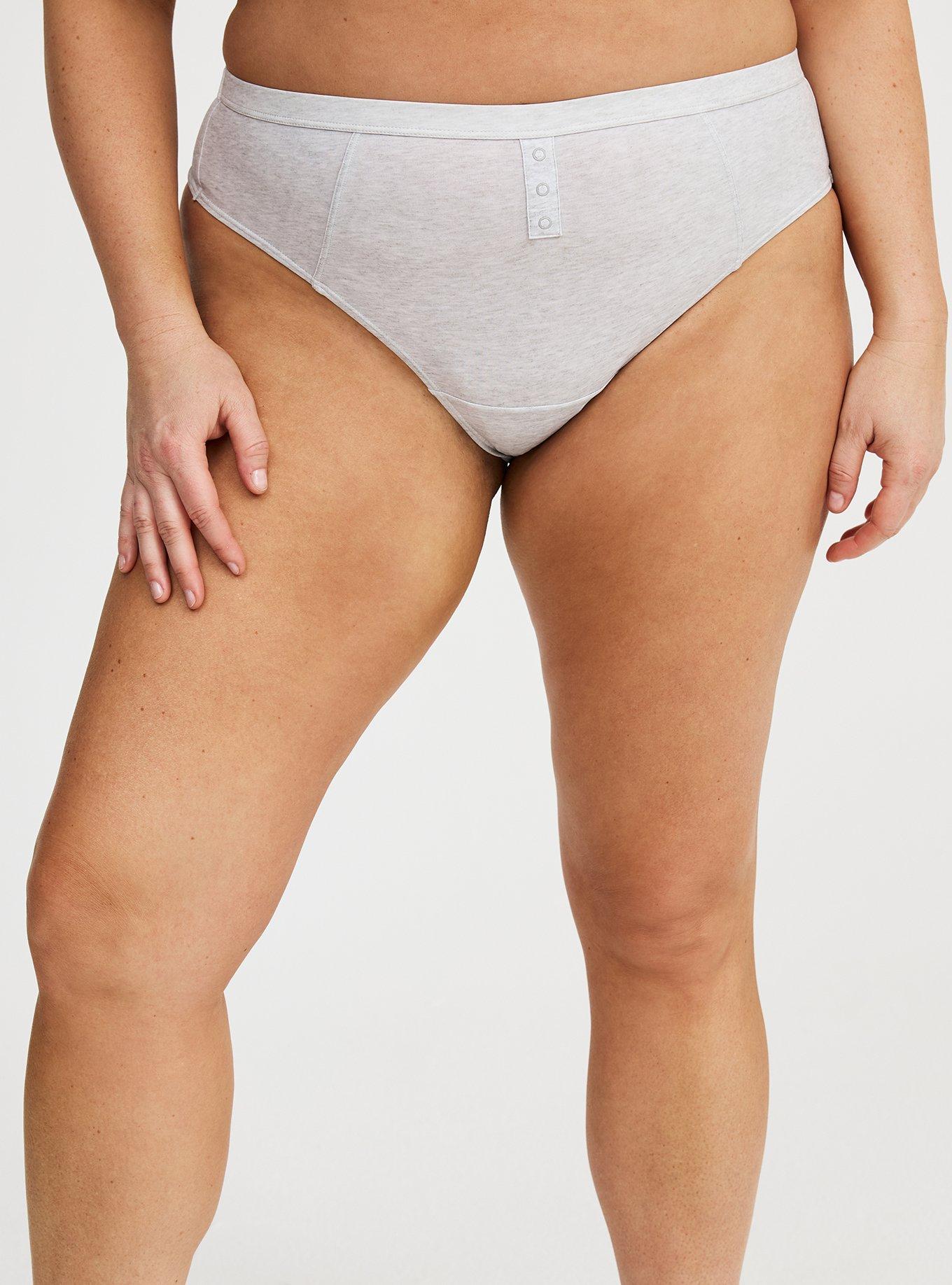 Heather Mid Rise Thong Panty
